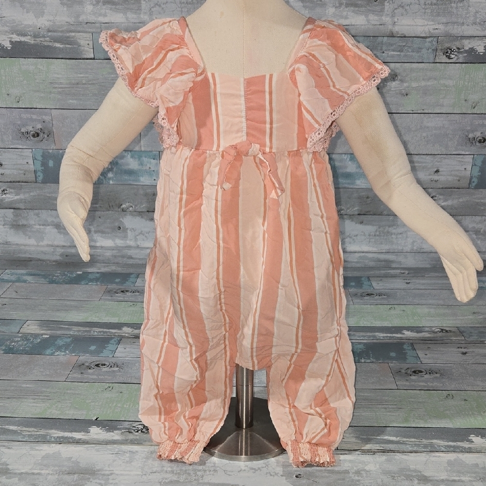 Jessica Simpson Striped Pant Romper Sz 18